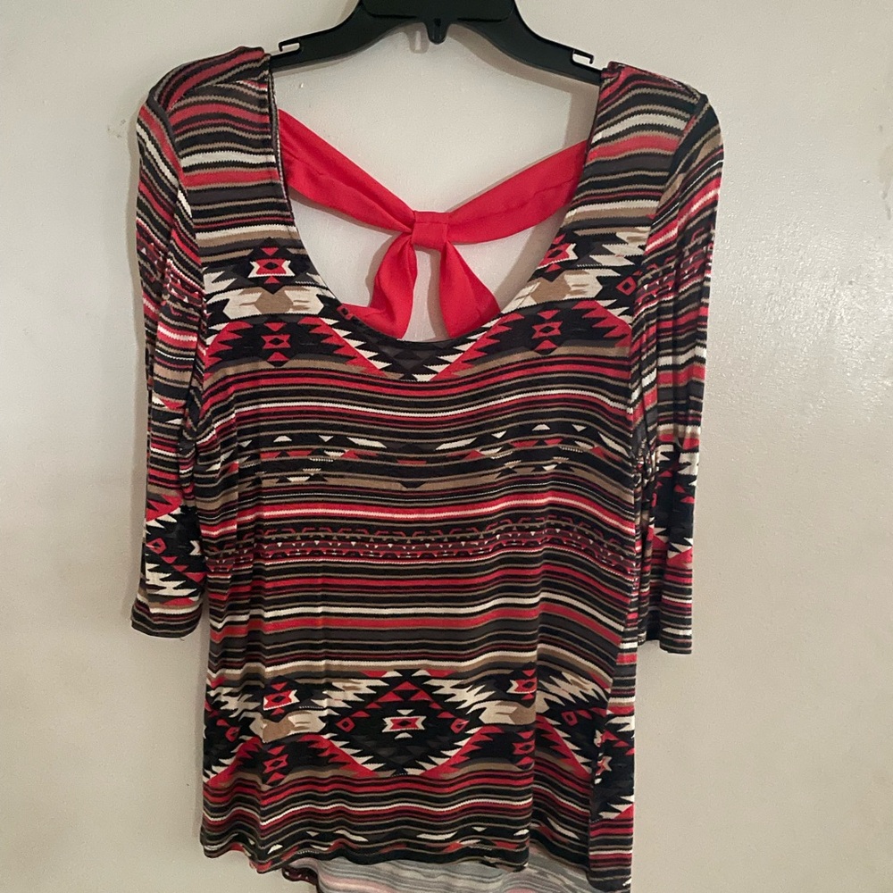 Multicolor Patterned Women's Top